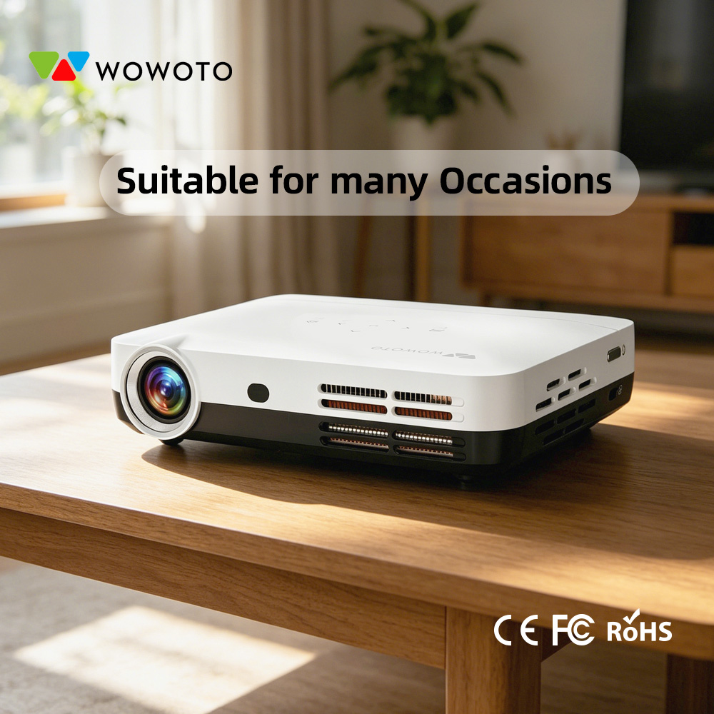 Mini Projector Portable - WOWOTO 휴대용 미니 홈시어터 프로젝터 450ANSI