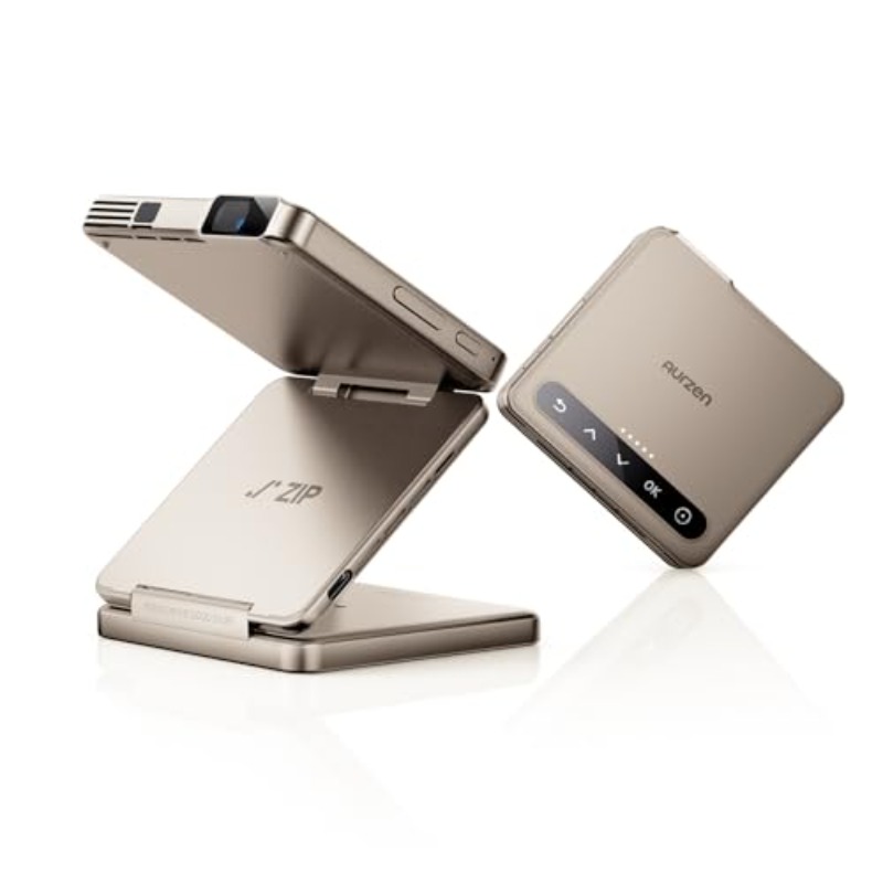 Mini Projector Portable - 인잠 ZIP 골드 트라이폴드 휴대용 프로젝터