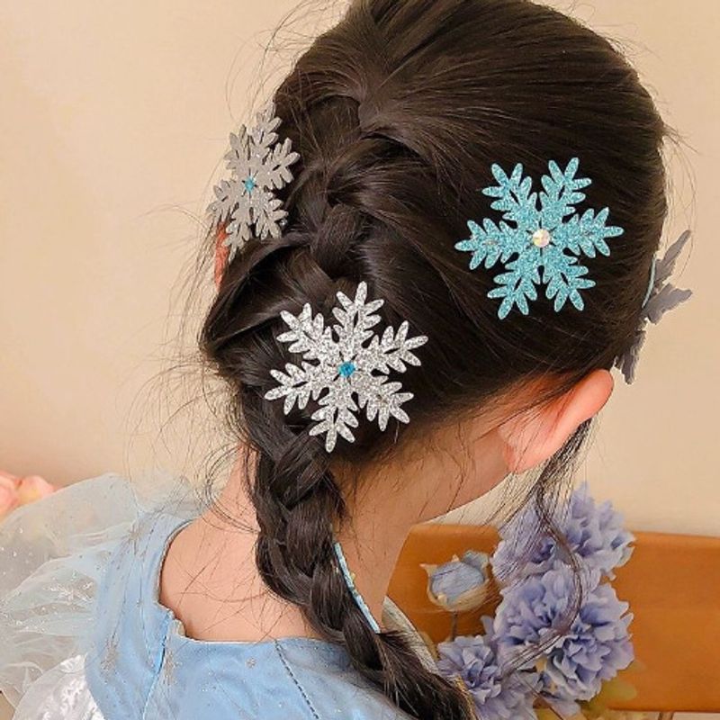 2pcs 겨울 새로운 냉동 눈송이 머리핀 어린이 헤어  - Elsa Gadget 리뷰 및 가격