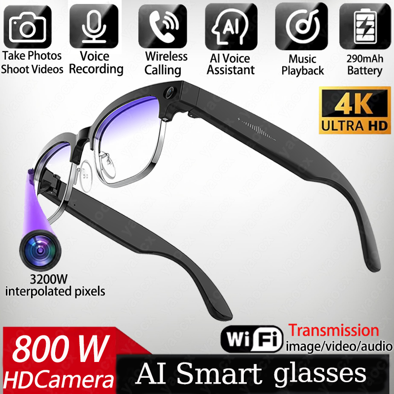 4K 스마트 AI 안경 8MP 카메라 비디오 녹화 사진 - Smart Glasses Ar 리뷰 및 가격