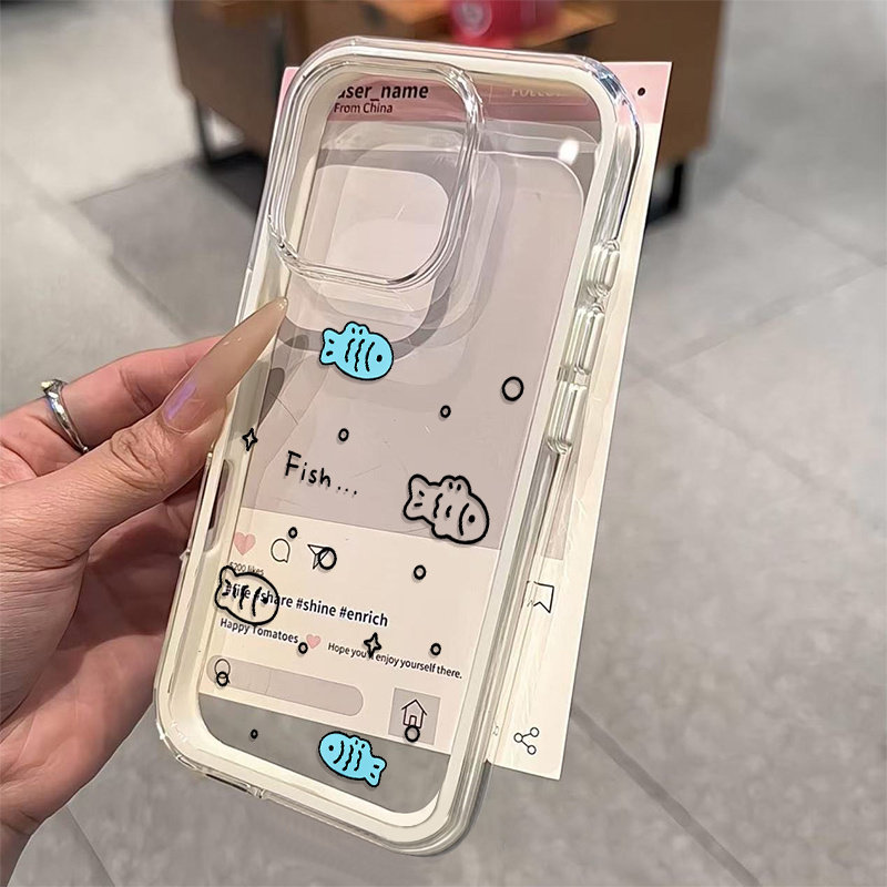 심플하고 귀여운 작은 물고기 2in1 투명 케이스 삼성 - Samsung Galaxy A55 리뷰 및 가격