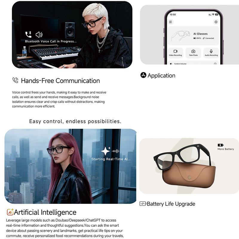2026 정품 가죽 2000mAh 충전 케이스 8MP  - Smart Glasses Ar 리뷰 및 가격